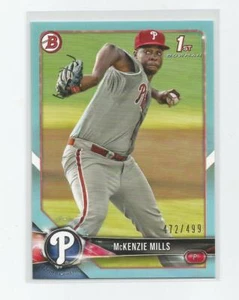 2018 Bowman MCKENZIE MILLS Sky Blue 472/499 - Picture 1 of 1