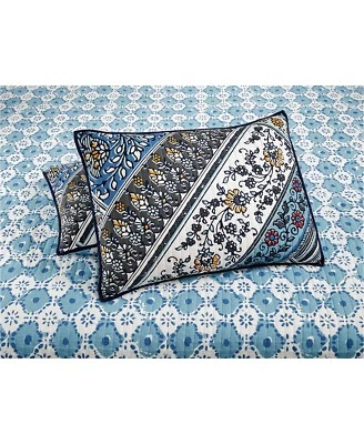 Colección Martha Stewart 100% Algodón Antiguo Mercado Acolchado Multi Estándar Falsa Foto 1 de 2