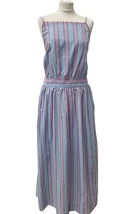 Boden Midi Dress Stripe Halterneck Size 22R Cotton Blend RVB001 T2750 Corp - Picture 1 of 7