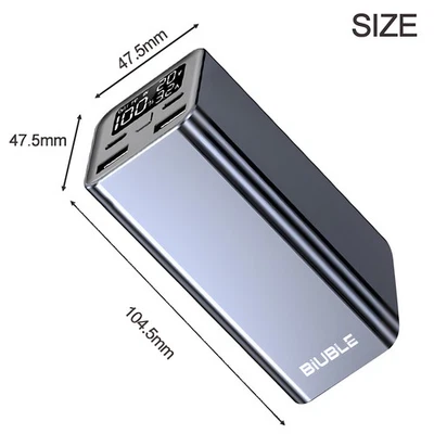 Banco de alimentación 30000 mAh 65 W carga portátil batería externa respaldo para teléfono celular Foto 1 de 4