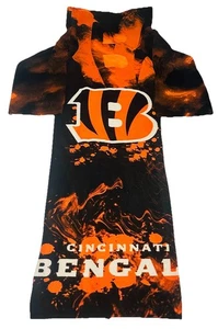 CINCINNATI BENGALS SNUGGIE BLANKET 100% POLYESTER MADE BY NORTHWEST (USED) - Picture 1 of 5