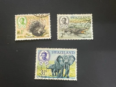 Swaziland Used Stamps. Porcupine, Crocodile & Elephant. - Image 1 of 2