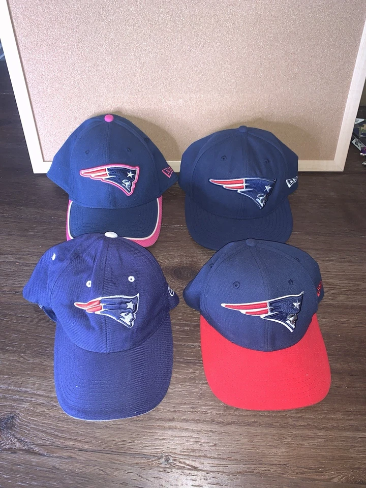 Lote de 4 gorras de béisbol vintage de los New England Patriots - gorras de la NFL de la década de 1990 y 2000 Foto 1 de 4