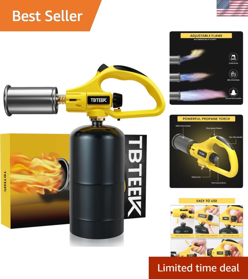 Ultra-Durable Propane Torch Lighter - Adjustable Flame for Gourmet Cooking