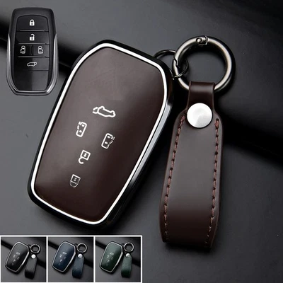 Funda de cuero de aleación para llavero remoto de coche para Toyota Previa Alphard 2014-2020 Foto 1 de 4