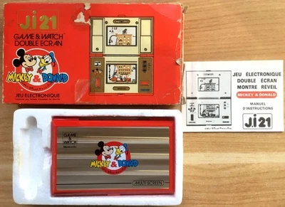 CONSOLE NINTENDO GAME & WATCH J i21 MICKEY & DONALD DM-53 COMPLET FRA CIB OVP vf - Photo 1/4