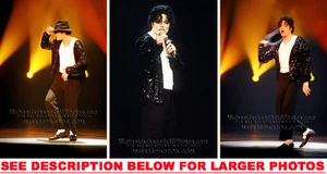 FOTOS MICHAEL JACKSON 1995 BILLIE JEAN SHOW 3xRARAS 8x10 - Imagen 1 de 1