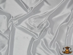 Satin Crepe Solid Fabric WHITE / 60" Wide / Sold by the yard - Picture 1 of 1