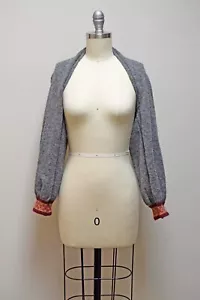 HANDKNIT Sciarpa di spalle bolero fatta a mano 100% lana O/S - Foto 1 di 7