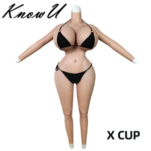 KnowU Huge X Cup Silicone Breast Forms Full Body Suit Crossdresser Cosplay - Picture 1 of 12