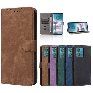 For Motorola Moto G54 G84 G14 G34 G24 Shockproof Retro Leather Wallet Case Cover - Picture 1 of 20
