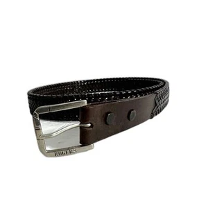 Rogers Gürtel braun geflochten Leder elegant Arbeit Karriere Business Grundnahrungsmittel Herren Gr. 32 - Bild 1 von 9