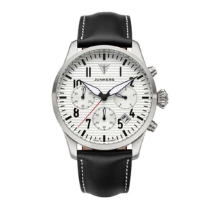 Junkers Men's Chronograph Pilot Watch 9.55.01.03 Leather Strap Black - Picture 1 of 4