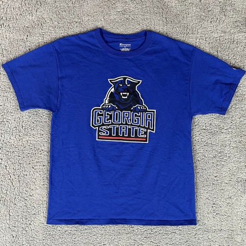 Georgia State Panthers Champion Shirt Mens Large L Blue Short Sleeve T-Shirt Cover