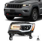 Black Headlight For 2014-2021 Jeep Grand Cherokee w/Bulbs&Ballast HID Lamp LH