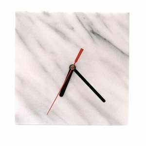 Wanduhr IN Weißer Marmor Made IN Italy White Marble Clock H.20cm - Picture 1 of 2