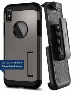 Coldre com clipe de cinto para capa Spigen Tough Armor - Capa iPhone X/XS não incluída - Imagem 1 de 4
