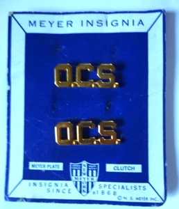 US ARMY OFFICER CANDIDATE SCHOOL COLLAR BADGES. - Picture 1 of 2