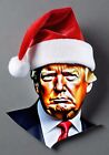 Donald Trump In Christmas Hat Wall Art 