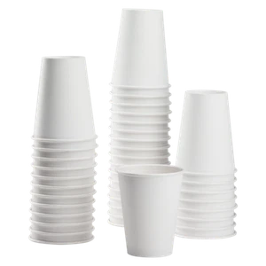 Karat 8oz Paper Hot Cups - White (80mm) - 1,000 ct, C-K508W - Picture 1 of 6