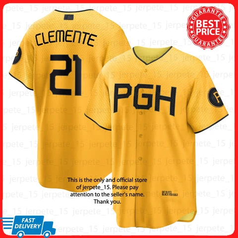 Roberto Clemente #21 Pittsburgh Pirates 2023 Season Gold Jsy Fanmade All Size Cover