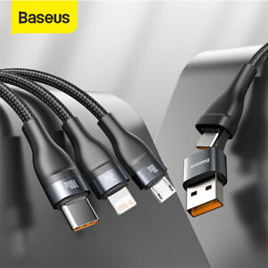 Baseus 100W 3 In 1 Schnell Ladekabel USB C auf iPhone Type-C Micro USB Kabel