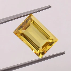 15x10 MM AAA Natural Flawless Ceylon Yellow Sapphire Loose Baguette Gemstone Cut - Picture 1 of 4