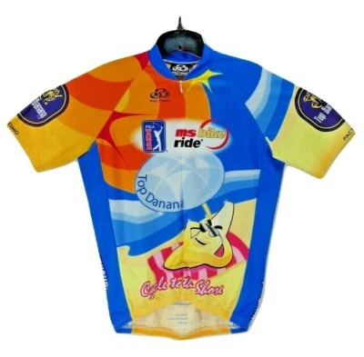 Nueva camiseta de ciclismo PACTIMO para hombre S Cycle to the Shore MS Bike Tour Top Banana Foto 1 de 4