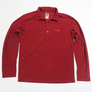 Chaqueta de lana The North Face 1/4 con cremallera para hombre S rojo caparazón suave ligera - Imagen 1 de 11