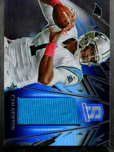 B2037- 2013 Panini Spectra Materials Spectra Blue #17 Cam Newton Jersey /49 - Picture 1 of 2
