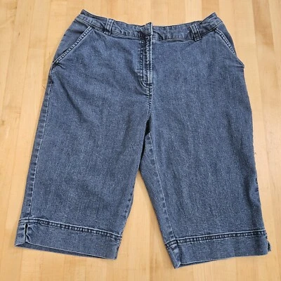 Bermudas Kim Rogers Calce Relajado Para Mujer 10 Denim Elastizadas Tiro Medio Foto 1 de 4