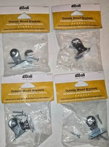 (4) Sets Bali Outside Mount Brackets for Roller Shade Blinds 633 641 Lot of Four - Picture 1 of 3