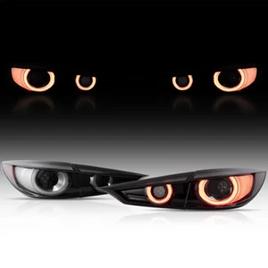 Par de luces traseras LED ahumadas para Mazda 3 Axela 2014-2018 sedán giro secuencial - Imagen 1 de 9