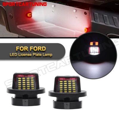 2x For Ford F150 F250 F350 LED License Plate Light Tag Lamp Assembly Replacement - Image 1 of 4