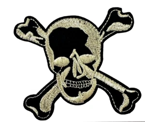 Totenkopf Skull Patch Bügelbild bestickt zum Aufbügeln Aufnäher Flicken - Bild 1 von 3
