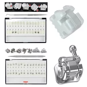 Soportes de ortodoncia dental transparentes Ormco Damon Q cerámica metal rojo - Imagen 1 de 60