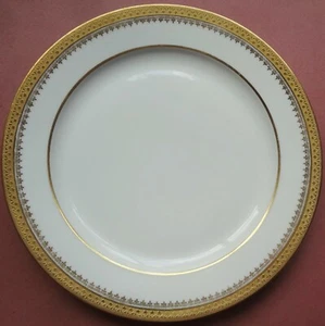 htf LIMOGES, FRANCE gold encrusted M. REDON 8 5/8" LUNCHEON PLATE-MINT- (1 of 6) - Picture 1 of 5