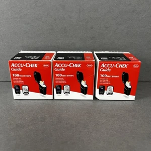 New 300 Accu-Chek Guide Test Strips Expire 02/2026 - 3 Boxes Of 100 Strips - Picture 1 of 19