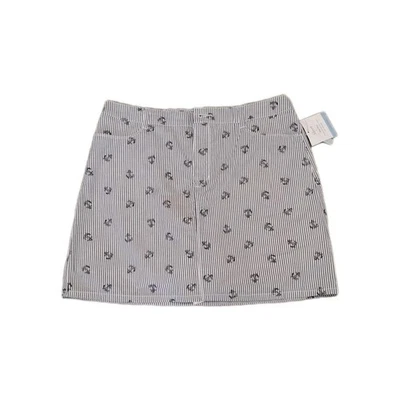 NUEVO CON ETIQUETAS 14 Croft & Barrow Pantalón Corto Croft & Barrow Azul Marino/Blanco Rayas Mezcla Algodón con Acentos de Ancla Foto 1 de 2