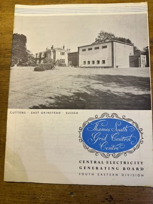 1960 CEGB Thames South Grid Control Centre Booklet – Super Grid Map Electricity - Image 1 of 4