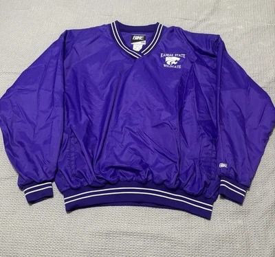 Pullover Bicicleta Kansas State De Colección Para Hombre Talla 2XL Cortavientos Nylon Años 90 Púrpura Foto 1 de 4