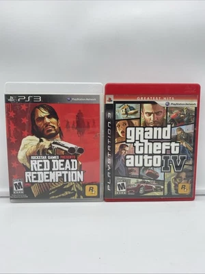 Complete Ps3 Red Dead Redemption & GTA4 With Cases Disks & Manuals - Image 1 of 4