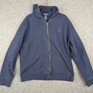 Polo Ralph Lauren Hoodie Jungen XL 18 20 blau Full Zip Vintage gesticktes Logo - Bild 1 von 9