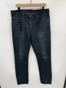 Levis 511 Slim Fit Jeans Mens Size 36x34 Dark Wash Denim Stretch Whiskering - Picture 1 of 7