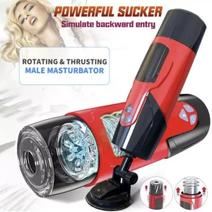 Male Masturbator Cup Automatic Thrusting Rotating Men Pocket Butt Oral Sex Toys - Picture 1 of 10