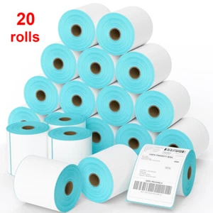 20 rollos perforados 4"x6" etiquetas de envío térmico directo 250/rollo para persiana enrollable Zebra - Imagen 1 de 7