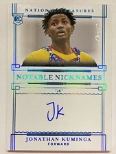 2021 Panini National Treasures Jonathan Kuminga Notable Nicknames auto 1/1 RC