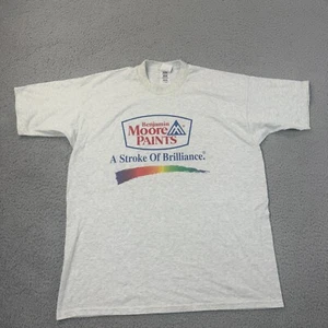 Benjamin Moore Paints Shirt Mens XL Graphic New Jersey White Short Sleeve 90s - Picture 1 of 8