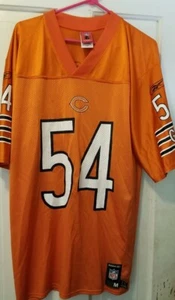 Chicago Bears 54 Brian Urlacher Rebok Orange Jersey Size M - Picture 1 of 3