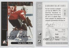 2006 In the Game-Used International Ice Signature Series Rogie Vachon Auto HOF